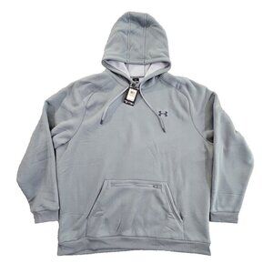 Men's Under Armour Fleece Pro Kanga Hoodie Grey Size 4XL MSRP $75.00 NWT 1389342